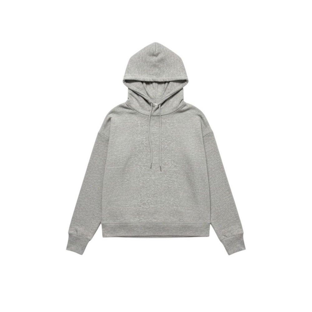 Zyia Active Womens Medium Heather Gray Cotton Blend Mesh Lined Pullover Hoodie